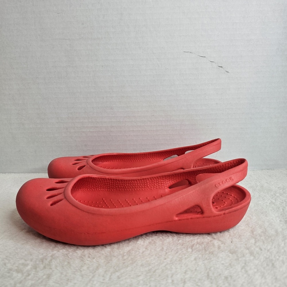 Crocs Women's Size 9 Kadee Ballet Flats Red